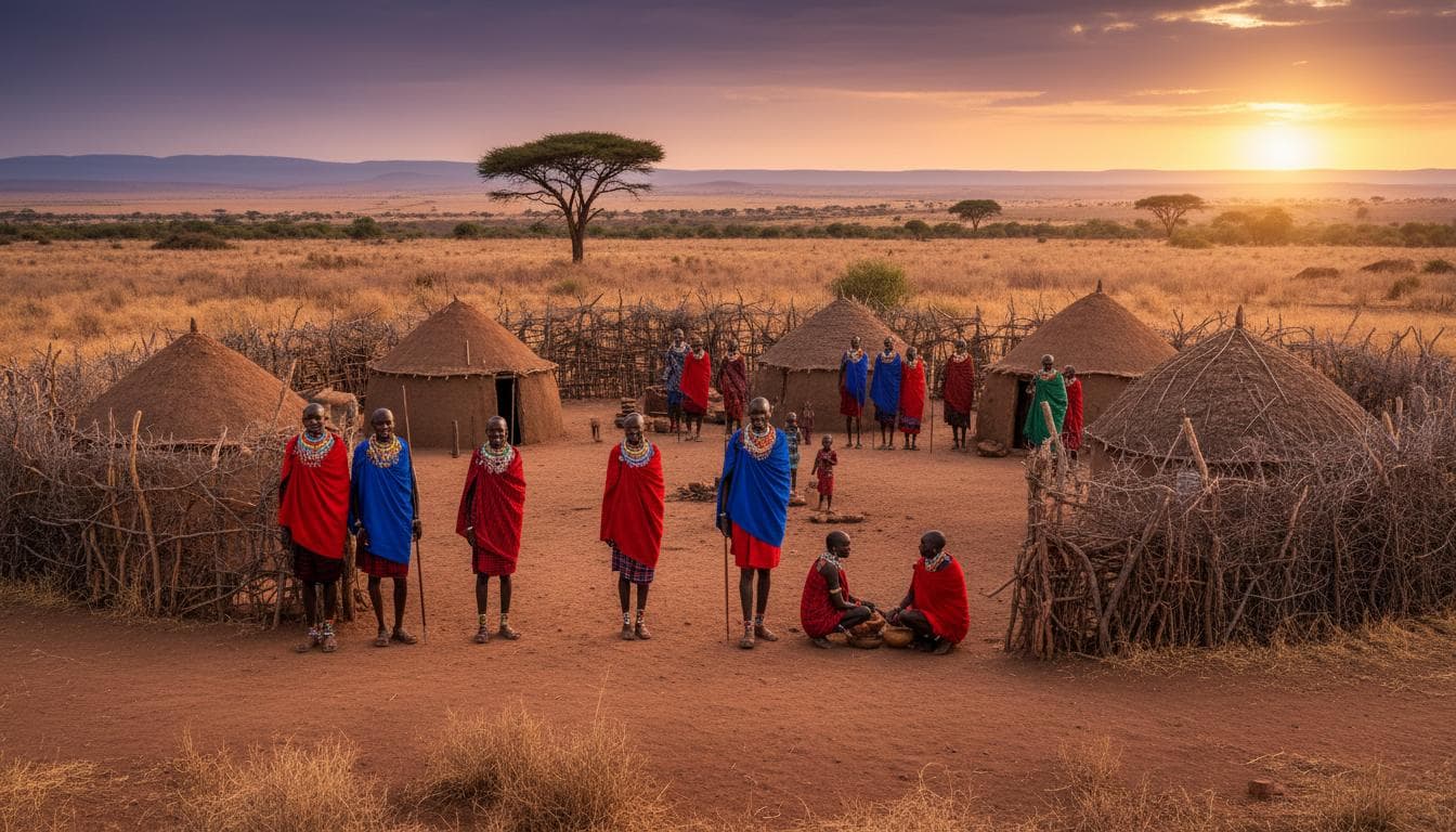 Contact Savannah Scape - Maasai Village
